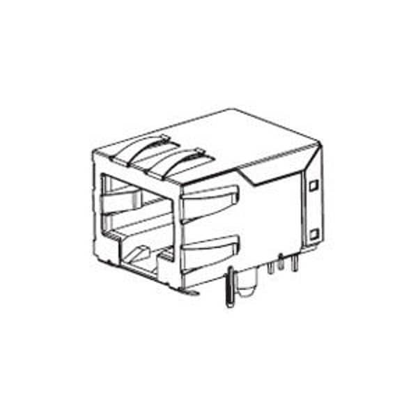 Molex Telecom And Datacom Connector, 8 Contact(S), Female, Right Angle, Solder Terminal, Locking, Jack 440500003 - main
